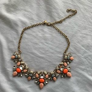 Jcrew floral gold and patterned necklace